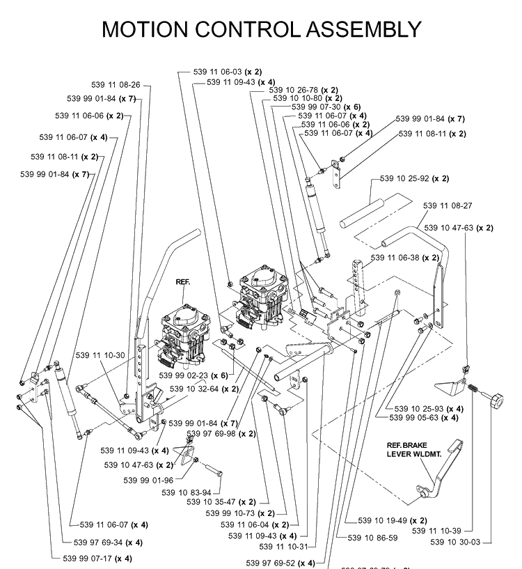 Controls Diagram and Parts List for IZ5225 (968999307)(2005-12) Husqvarna Lawn Mower