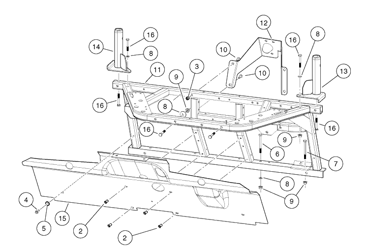 Front Body Components Diagram and Parts List for HUV4421GXP 2009 Husqvarna Lawn Tractor