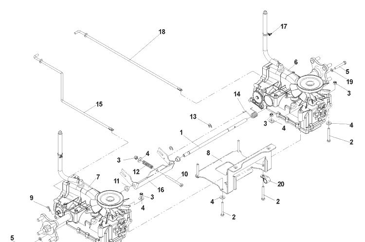 Izt Assembly (Integrated Zeroturn Transaxle) Diagram and Parts List for CZ4818 (968999276)(2004-09) Husqvarna Lawn Mower