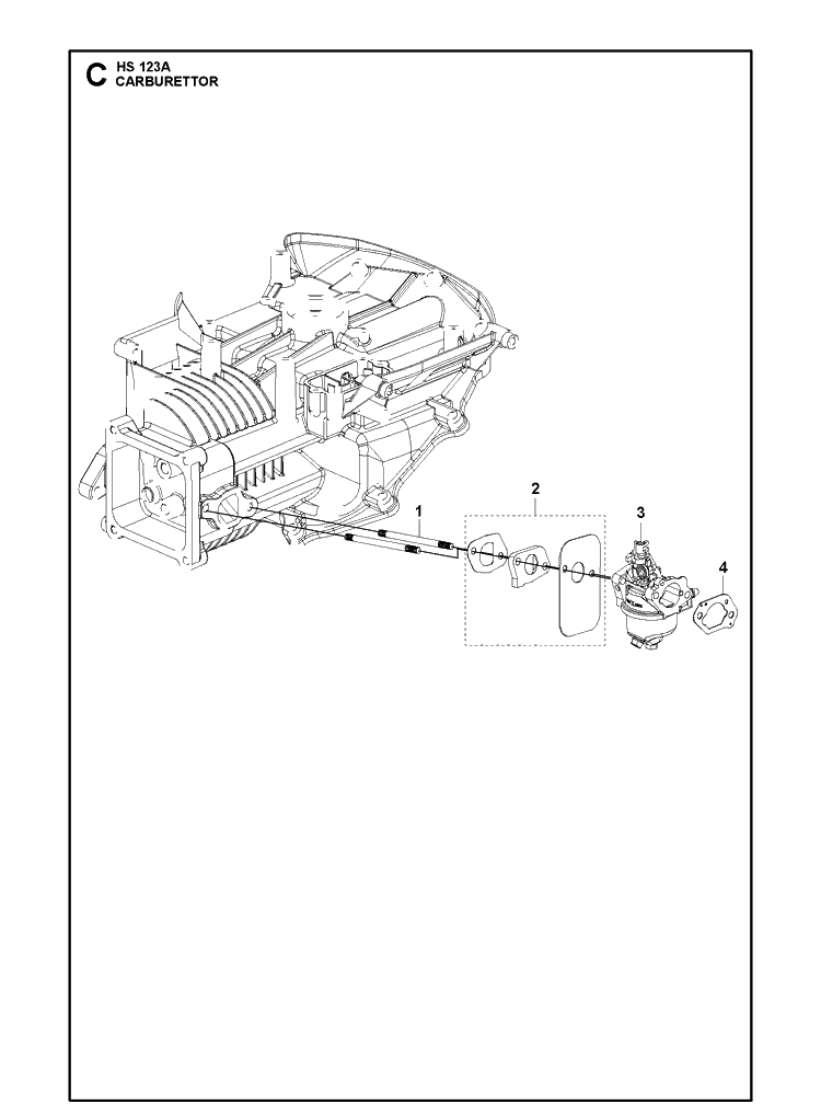 Carburettor Diagram and Parts List for 529347201 2021-01 Husqvarna Engine