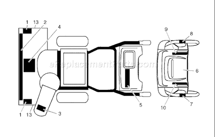 Page D Diagram and Parts List for 8527SBEB 8527 SBEB 96193001100 -2005-12 Husqvarna Snow Blower