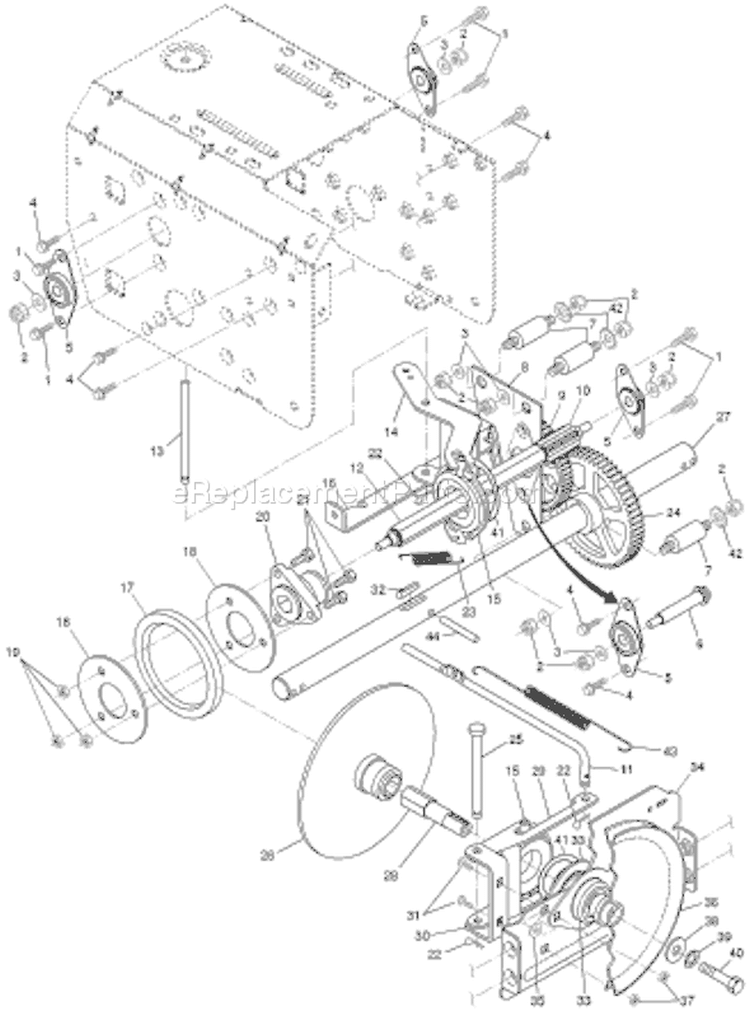 Page E Diagram and Parts List for 8527SBEB 8527 SBEB 96193001100 -2005-12 Husqvarna Snow Blower