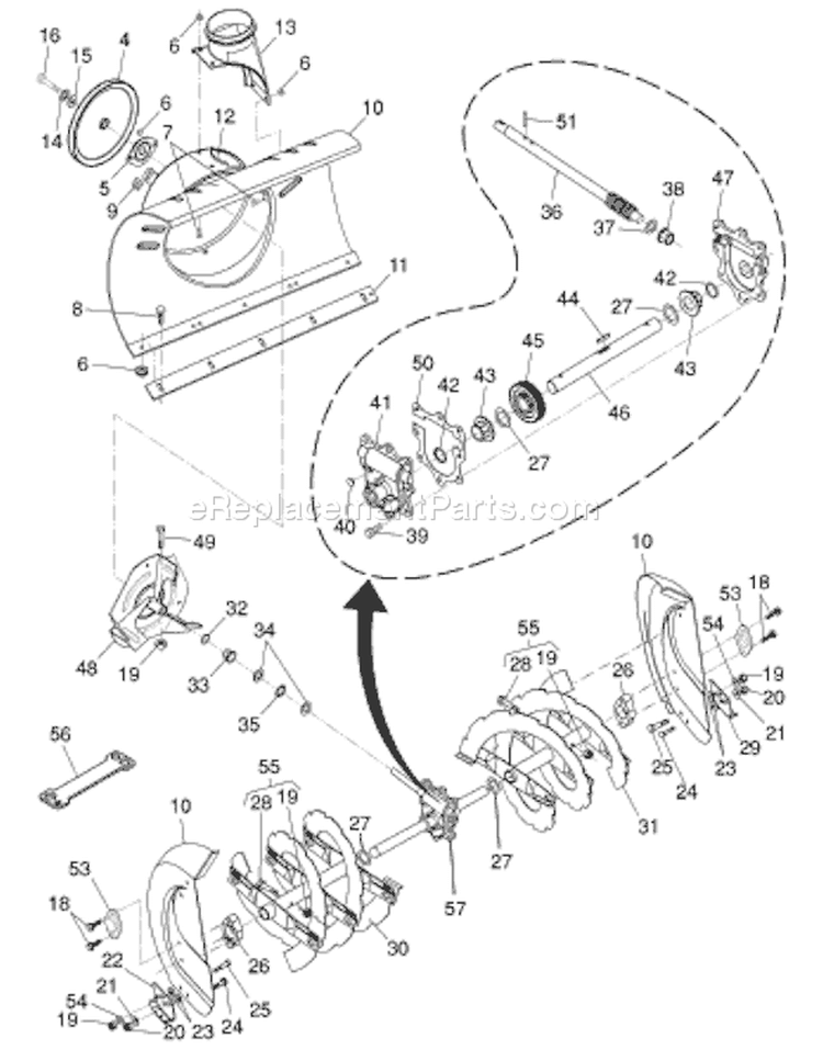 Page A Diagram and Parts List for 8527SBE 8527 SBE 927SBE -96193000300 -2006-05 Husqvarna Snow Blower
