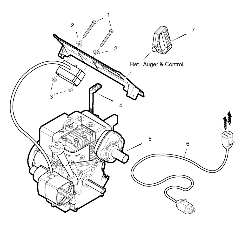 Electric Starter Diagram and Parts List for 5021E (6210540X37NB)(2008) Husqvarna Snow Blower