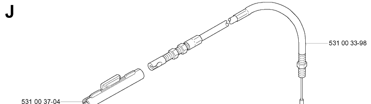 Throttle Controls Diagram and Parts List for 165BT 20053300001-Current Husqvarna Leaf Blower / Vacuum