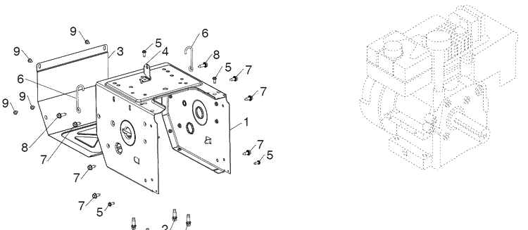 Chassis, Engine And Pulleys 3 Diagram and Parts List for ST224P (96193012201)(2016-04) Husqvarna Snow Blower