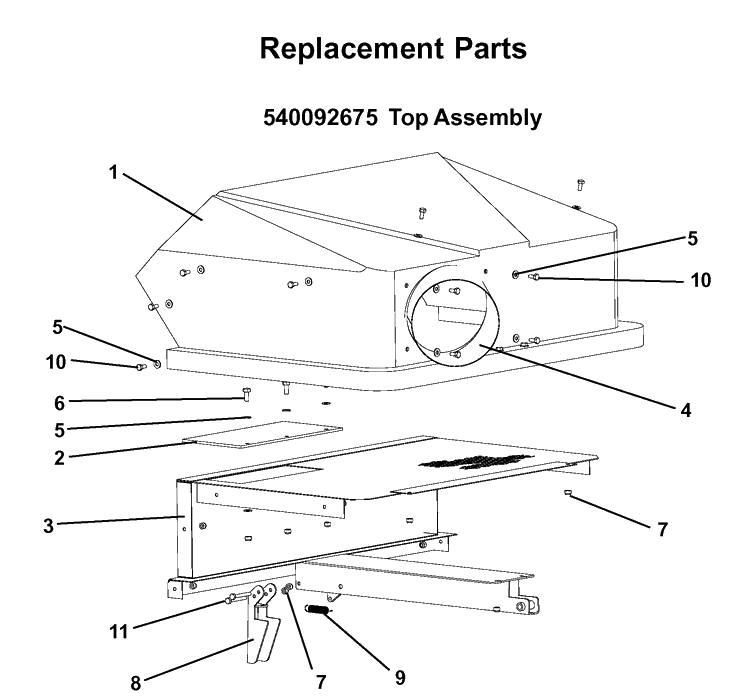 Bagger 4 Diagram and Parts List for 540200800 2003-04 Husqvarna Lawn Tractor Accessories