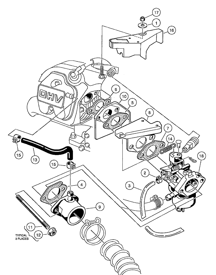 Carburetor Installation - Fe290 Diagram and Parts List for HUV4210GXP 2005-06 Husqvarna Lawn Tractor