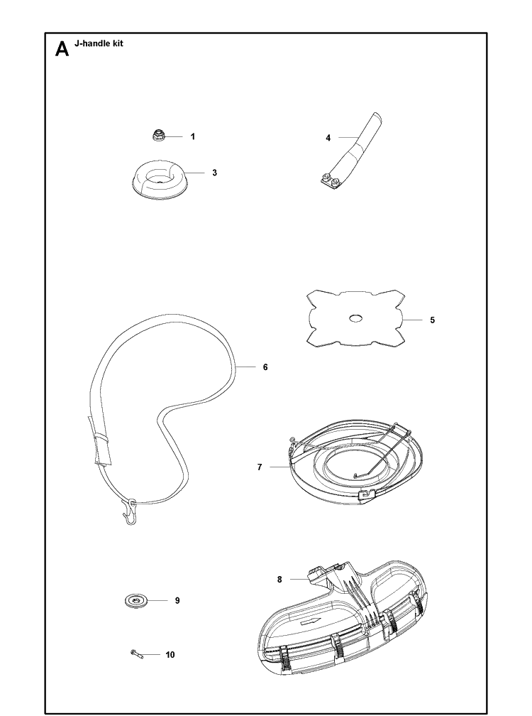 Accessories Diagram and Parts List for 544249602  Husqvarna Brush Cutter