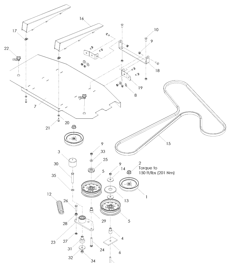 36 Inch Mower Rock 2 Diagram and Parts List for WH3615 (966947001)(2008-09) Husqvarna Lawn Mower