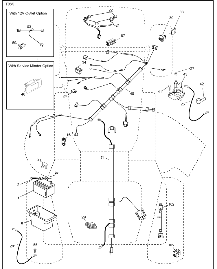 Electrical Diagram and Parts List for YTH22V42 (917289620)(2010-05) Husqvarna Lawn Mower