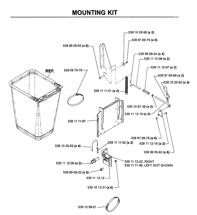 Repair Parts 6 Diagram and Parts List for 111750 2005-03 Husqvarna Lawn Tractor Accessories