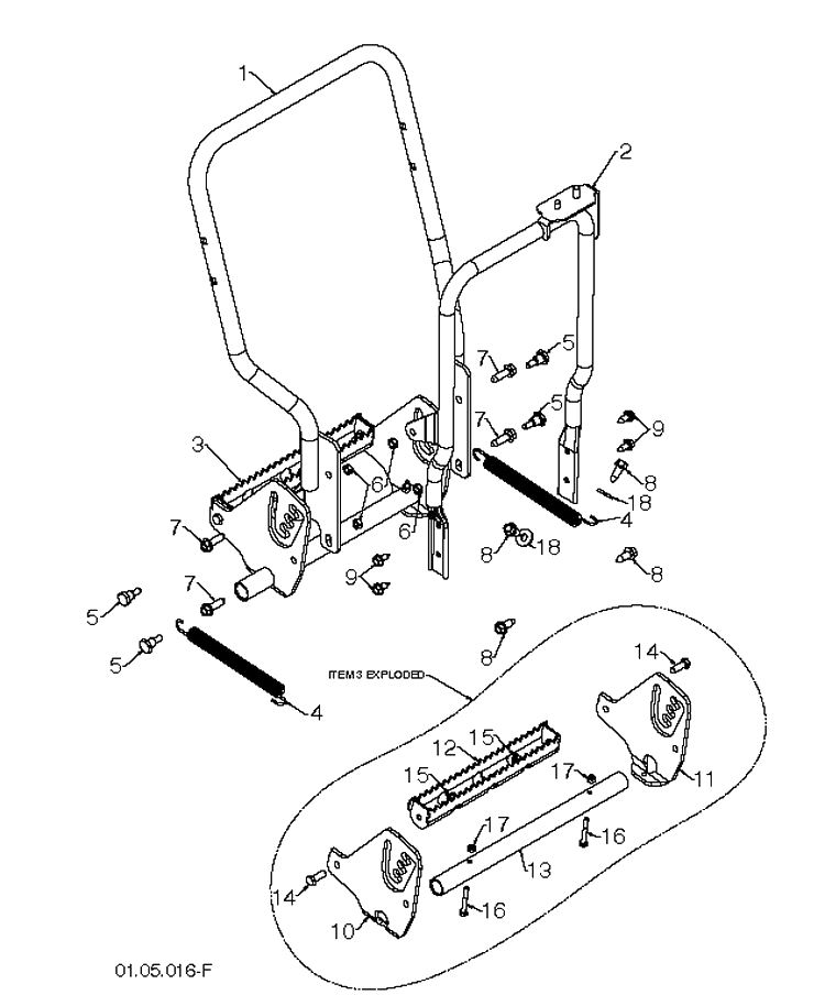 Handle 6 Diagram and Parts List for 1827EXLT (96193007701)(2012-09) Husqvarna Snow Blower