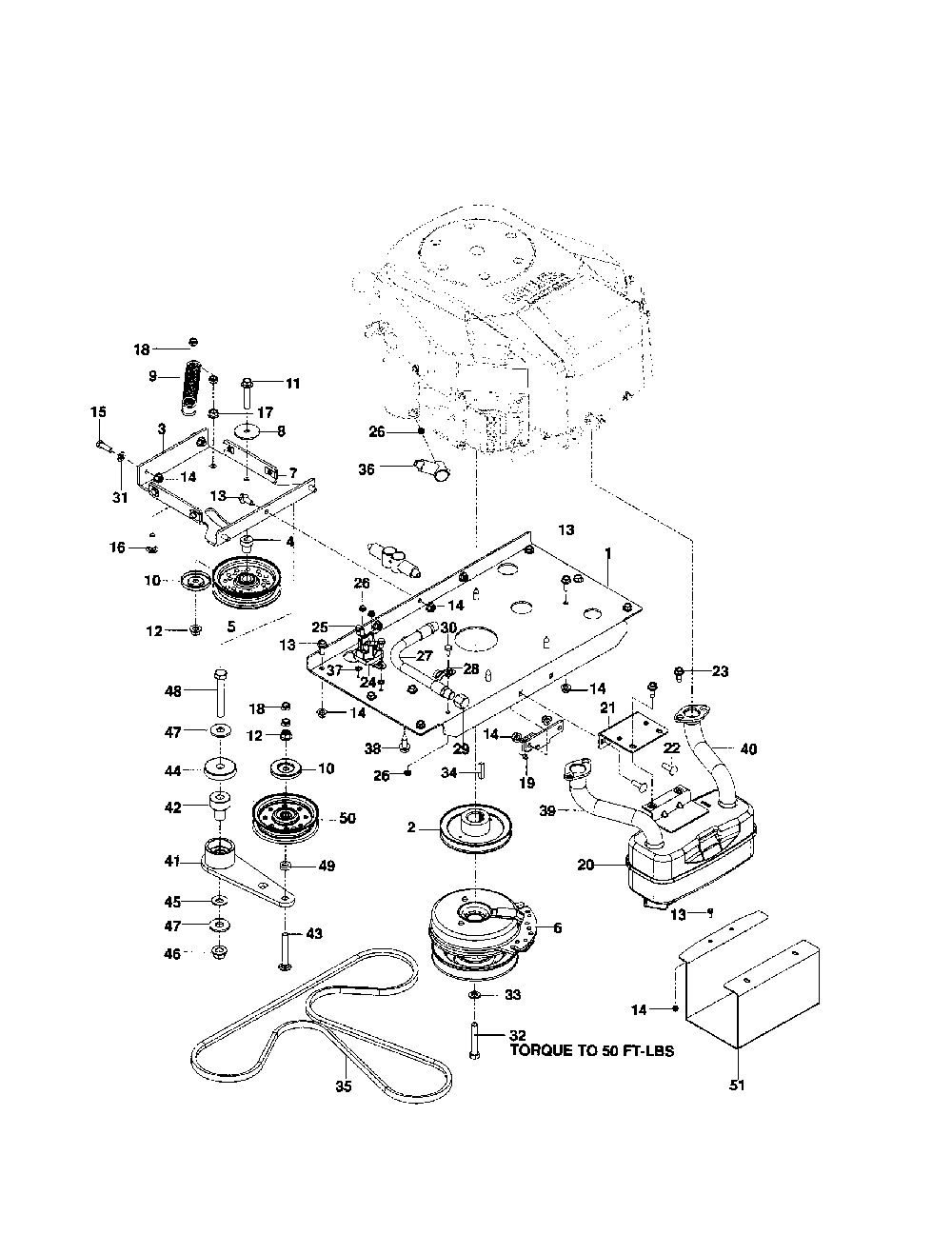 Engine plate-966690501 Diagram and Parts List for MZ6128ZT-966613101  Husqvarna Lawn Mower
