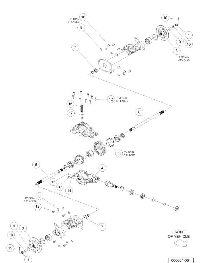 Rear Differential (Part A) Diagram and Parts List for HUV4421DXP 2006-11 Husqvarna Lawn Tractor