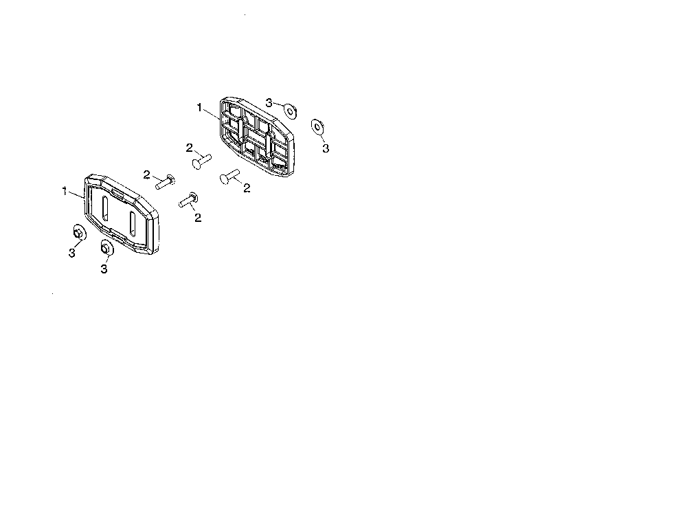 Skid plate Diagram and Parts List for ST224-96193009602  Husqvarna Snow Blower