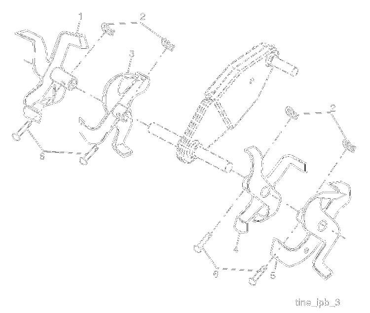 Tine Assembly Diagram and Parts List for 25009 96083001000 Husqvarna Cultivator