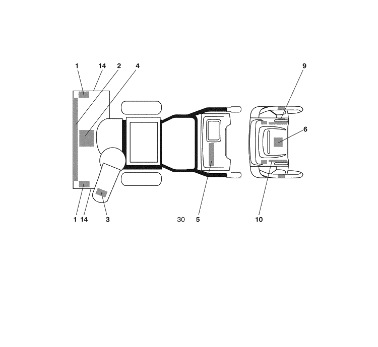 Wheels / Decals 1 Diagram and Parts List for 1330SBEXP (96193001903)(2007-11) Husqvarna Snow Blower
