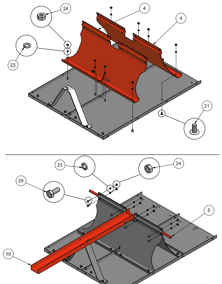 Dump Cart (Part 3) Diagram and Parts List for DC500 (25-0125) (683-04078A)(5313083-28)(2008-01) Husqvarna Lawn Tractor Accessories