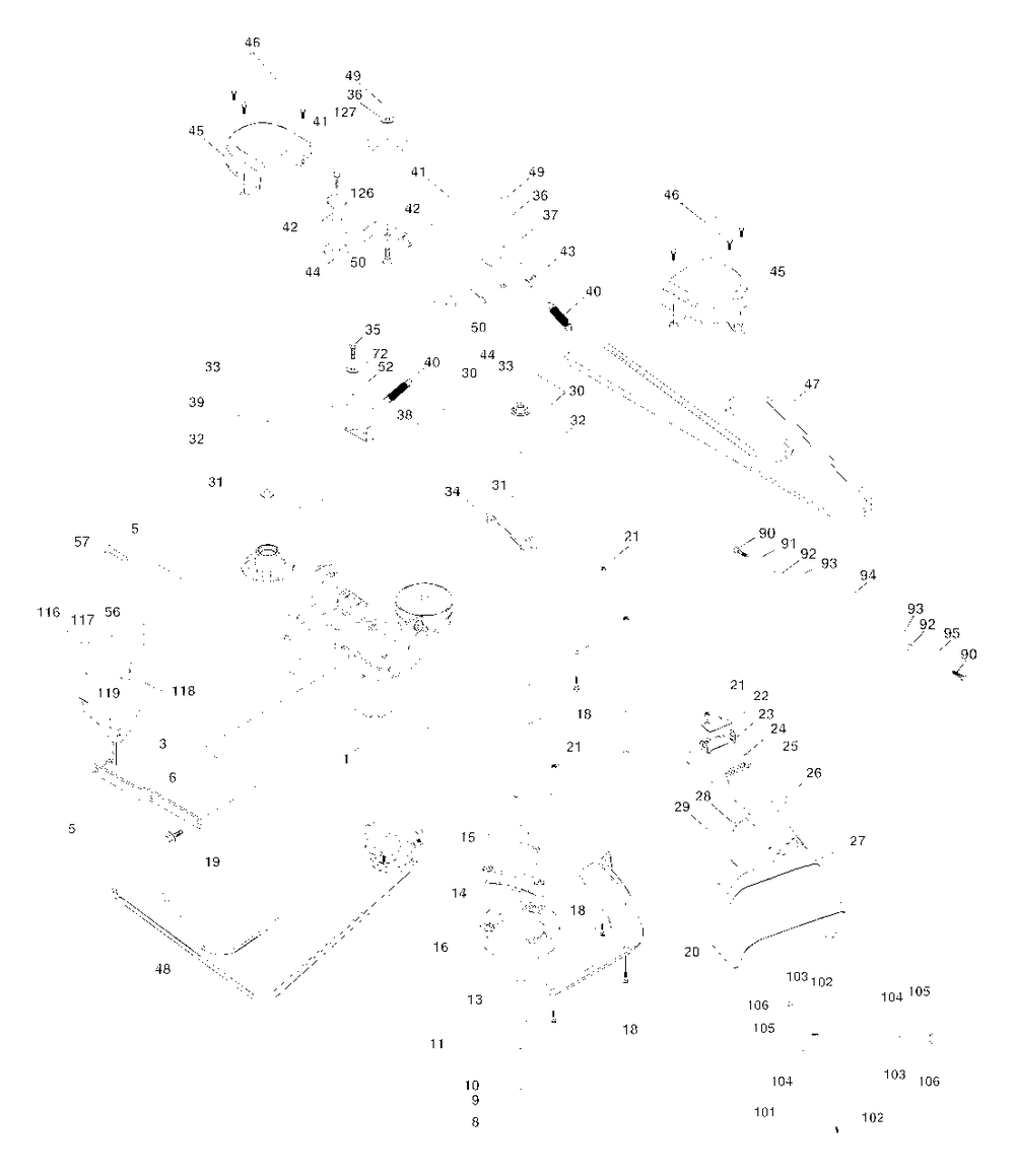 Mower Deck Diagram and Parts List for YTH1746 (954567055-A)(2000-11) Husqvarna Lawn Tractor
