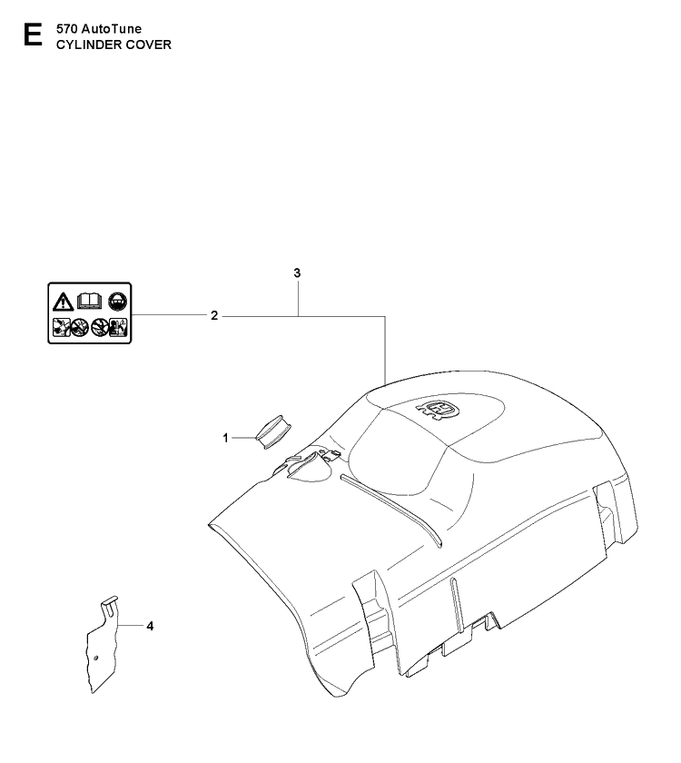 Cylinder Cover Diagram and Parts List for 570 2013-03 Husqvarna Chainsaw