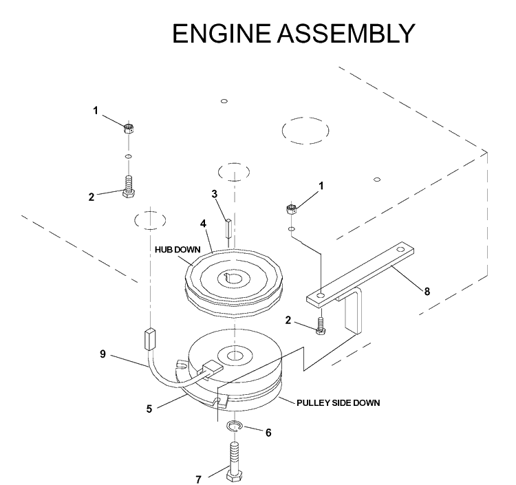 Engine Diagram and Parts List for IZ4218 (968999204)(2004-08) Husqvarna Lawn Mower