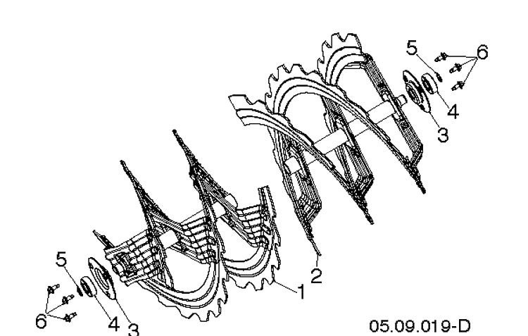 Auger Housing And Impeller 6 Diagram and Parts List for ST327 (96193012401)(2019-03) Husqvarna Snow Blower