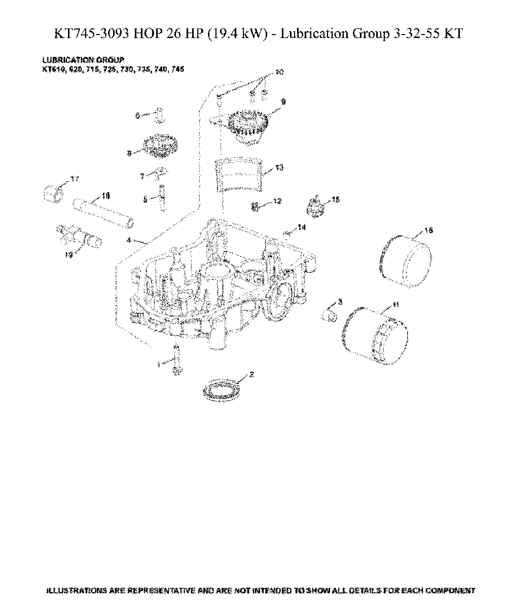 Lubrication Diagram and Parts List for TS354X-96043029500  Husqvarna Lawn Tractor