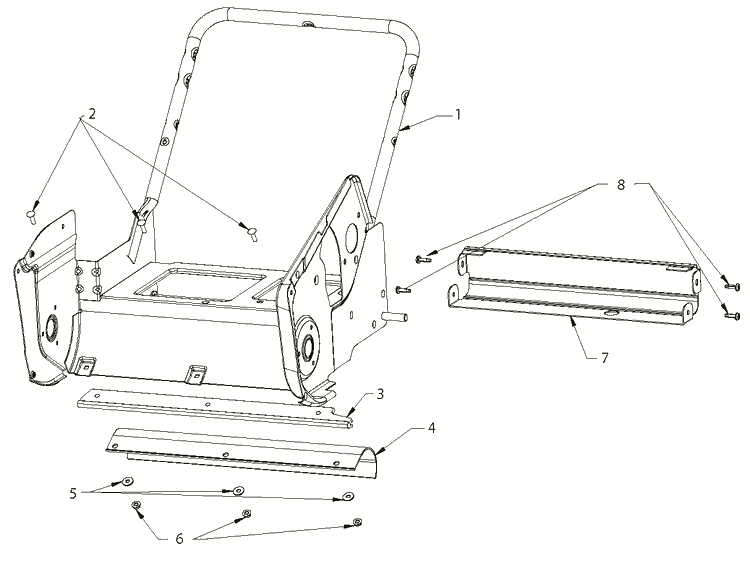 Frame Diagram and Parts List for ST121E (96183000102)(2012-09) Husqvarna Snow Blower
