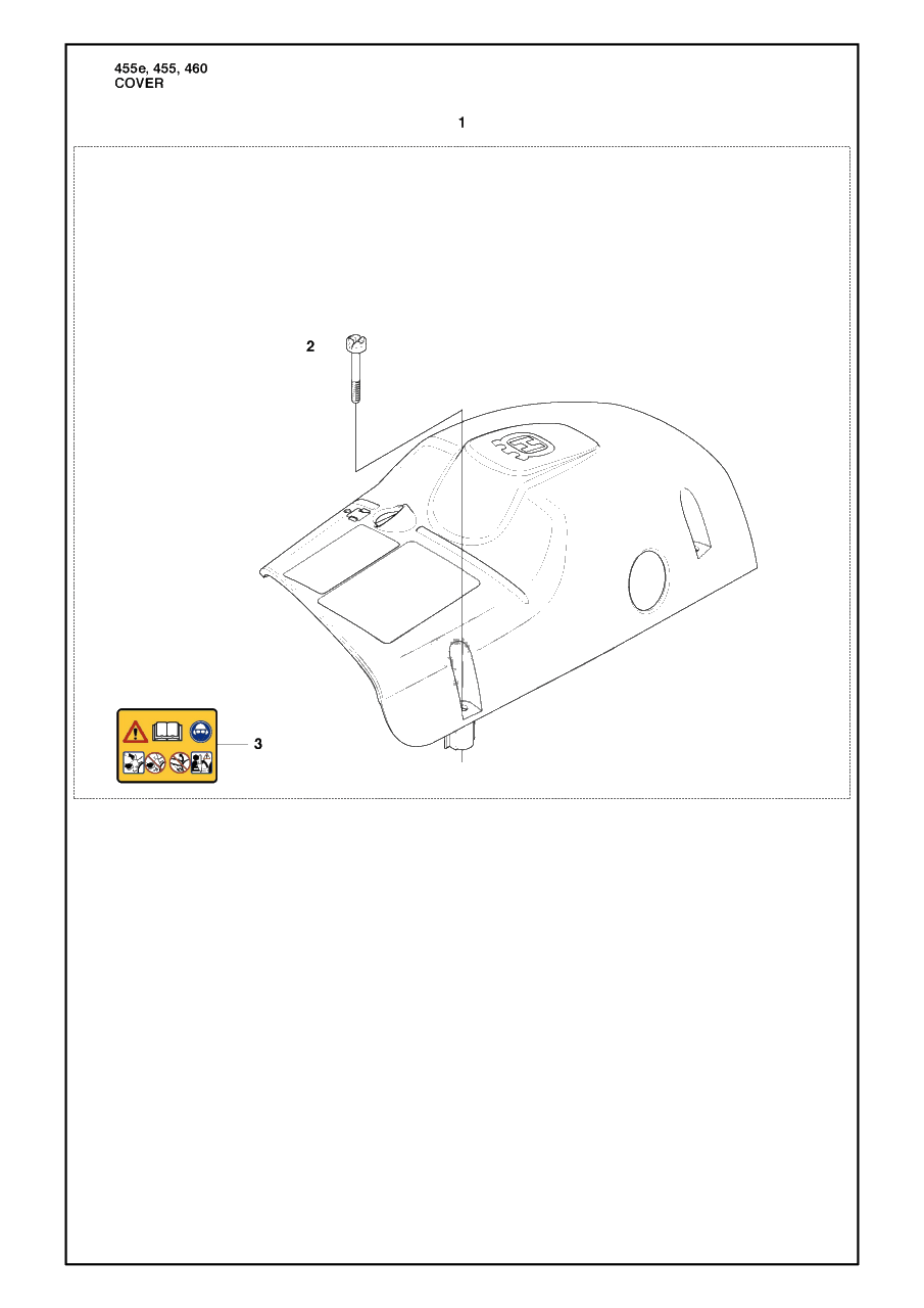 Cover Diagram and Parts List for 455ERANCHER 2009-10 Husqvarna Chainsaw