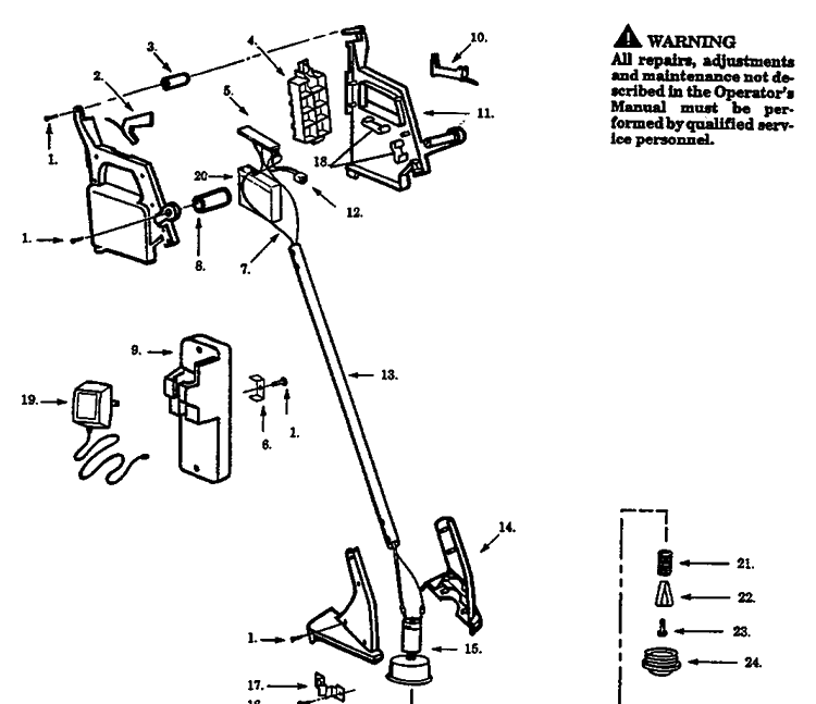 Product Complete Diagram and Parts List for 12LRC 1994-12 Husqvarna Edger