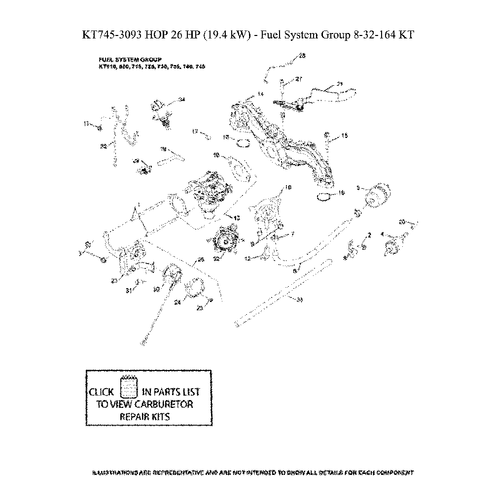 Fuel system Diagram and Parts List for TS354X-96043029500  Husqvarna Lawn Tractor