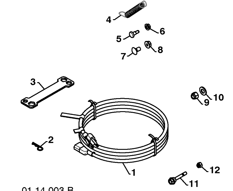 Bag Of Parts 2 Diagram and Parts List for 1830SB (96193005700)(2010-04) Husqvarna Snow Blower