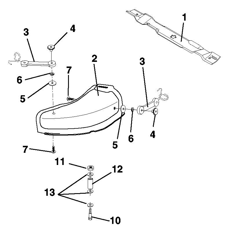 Mower Mulcher Kit 42-Inch Cut Diagram and Parts List for MK42 2000-01 Husqvarna Lawn Tractor Accessories