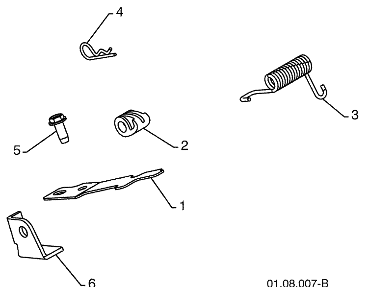 Lever Springs And Diagram and Parts List for 1130SB (96193004300)(2008-11) Husqvarna Snow Blower