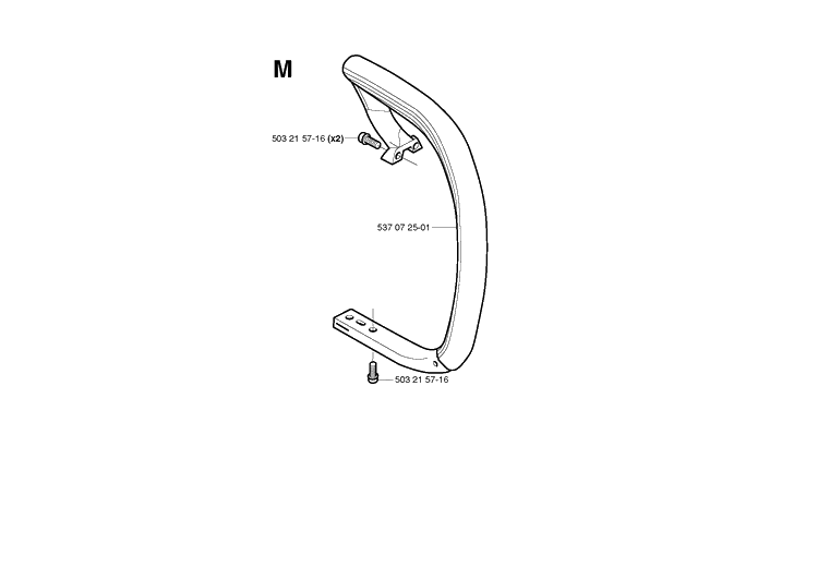 Handle Diagram and Parts List for 336 20040100001-20051000000 Husqvarna Chainsaw