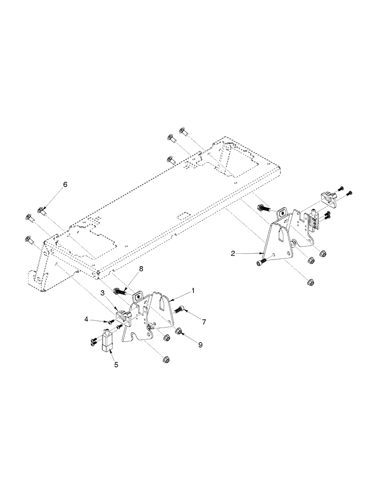 Steering - Control Bracket Diagram and Parts List for Z454 (96798470101)(2020-04) Husqvarna Lawn Mower