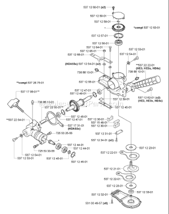 Page I Diagram and Parts List for 323HE3 2005-02 Husqvarna Trimmer