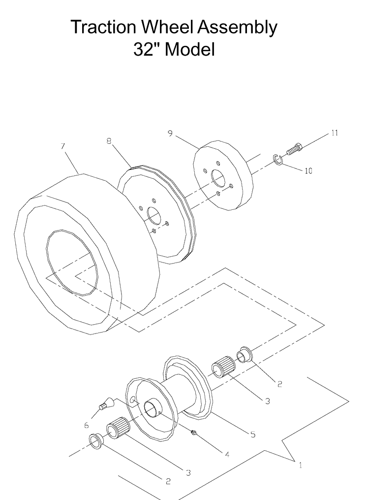 Wheels And Tires 2 Diagram and Parts List for WG3613P (968999116)(2005-11) Husqvarna Lawn Mower