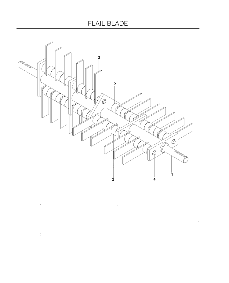 Flail Blade Diagram and Parts List for DTF6BF 2010-02 Husqvarna Dethatcher
