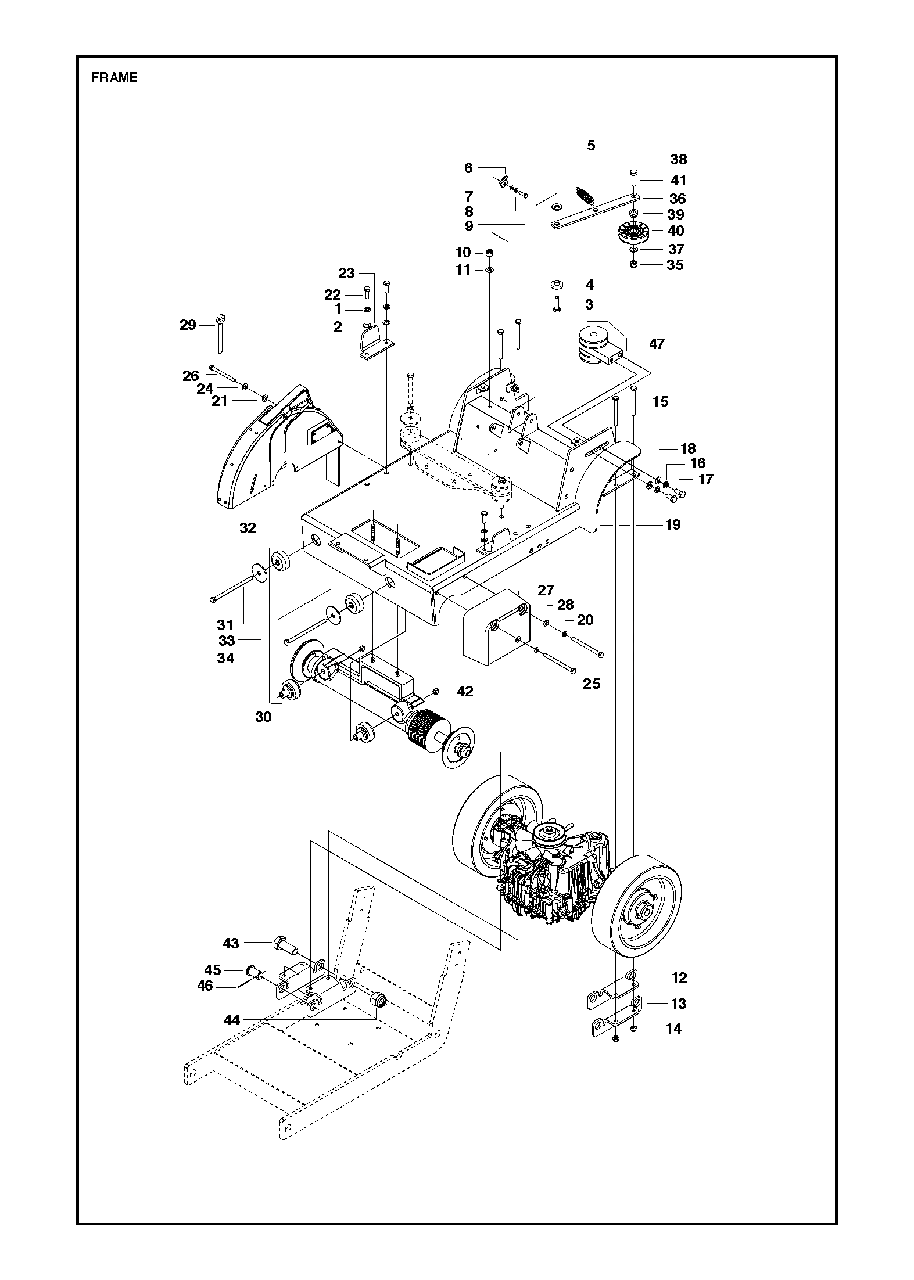 Frame Diagram and Parts List for FS520 (FS 524)(2011-02) Husqvarna Circular Saw