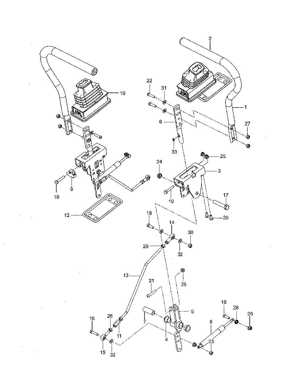 Steering Diagram and Parts List for Z246-967271401-00  Husqvarna Lawn Mower