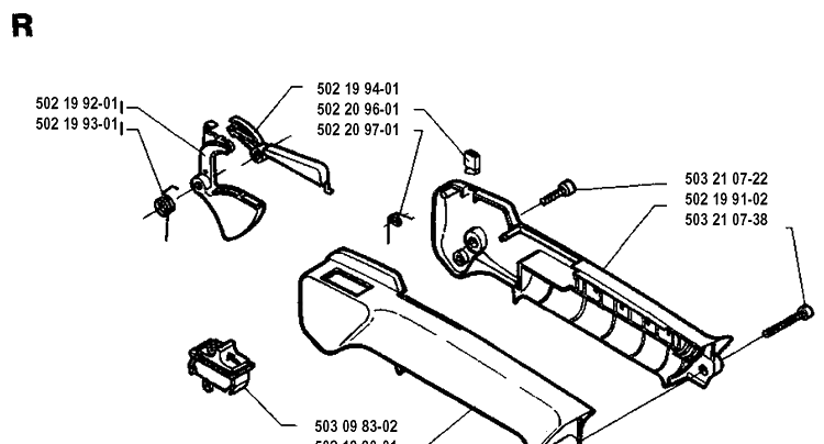 Throttle Controls Diagram and Parts List for 26LC 19931800001-Current Husqvarna Edger