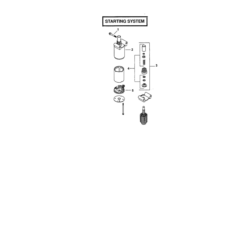 Engine >> Starting System Diagram and Parts List for YTS4500  Husqvarna Lawn Tractor