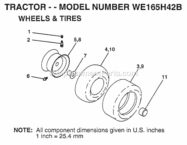 Steering Diagram and Parts List for WE165H42B 1998 Husqvarna Lawn Tractor