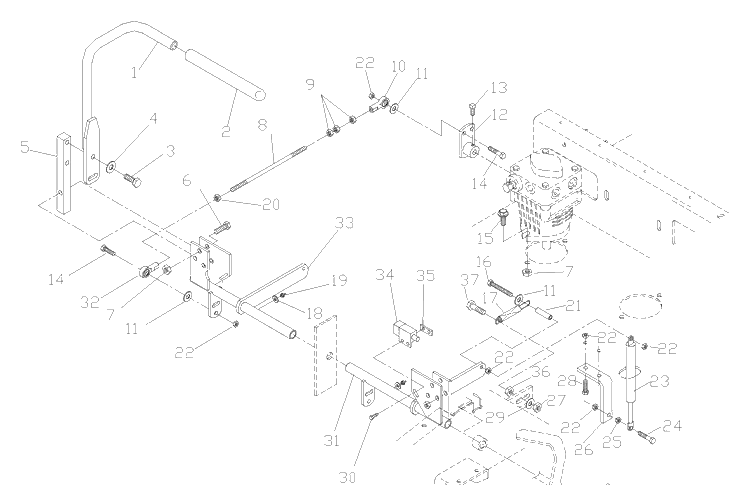 Motion Control Assembly Diagram and Parts List for ZTH6123KAA (968999203)(2006-04) Husqvarna Lawn Mower