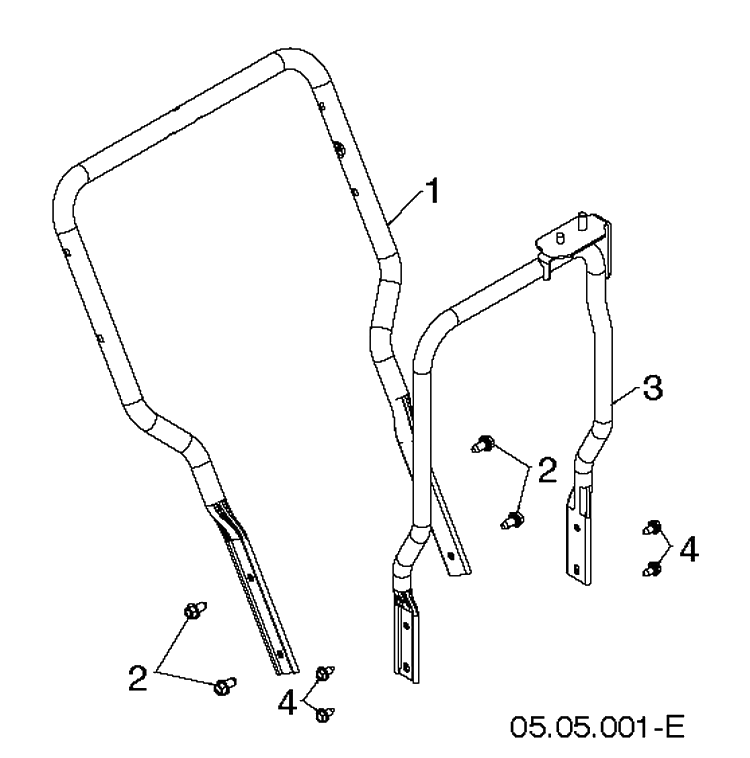 Handle Diagram and Parts List for ST224 (96191008705)(2019-03) Husqvarna Snow Blower