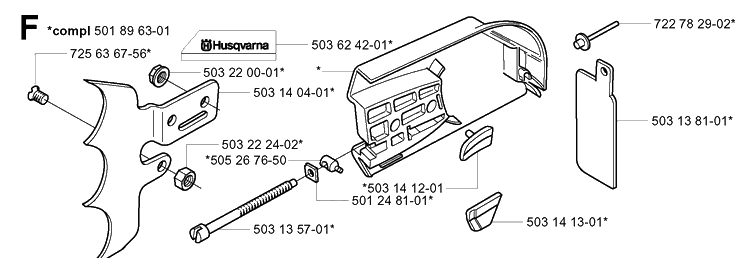 Muffler 3 Diagram and Parts List for 3120 20013500001-Current Husqvarna Chainsaw
