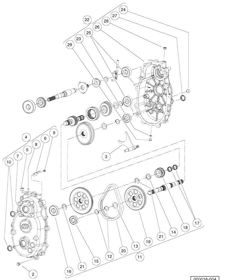 Tramsmission -Gasoline Vehicles Diagram and Parts List for HUV4421GXP 2009 Husqvarna Lawn Tractor