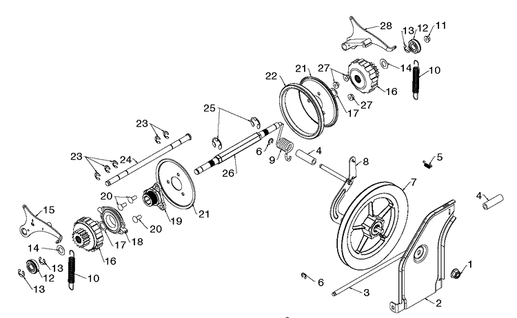 Drive Diagram and Parts List for ST224P (96193012201)(2016-04) Husqvarna Snow Blower